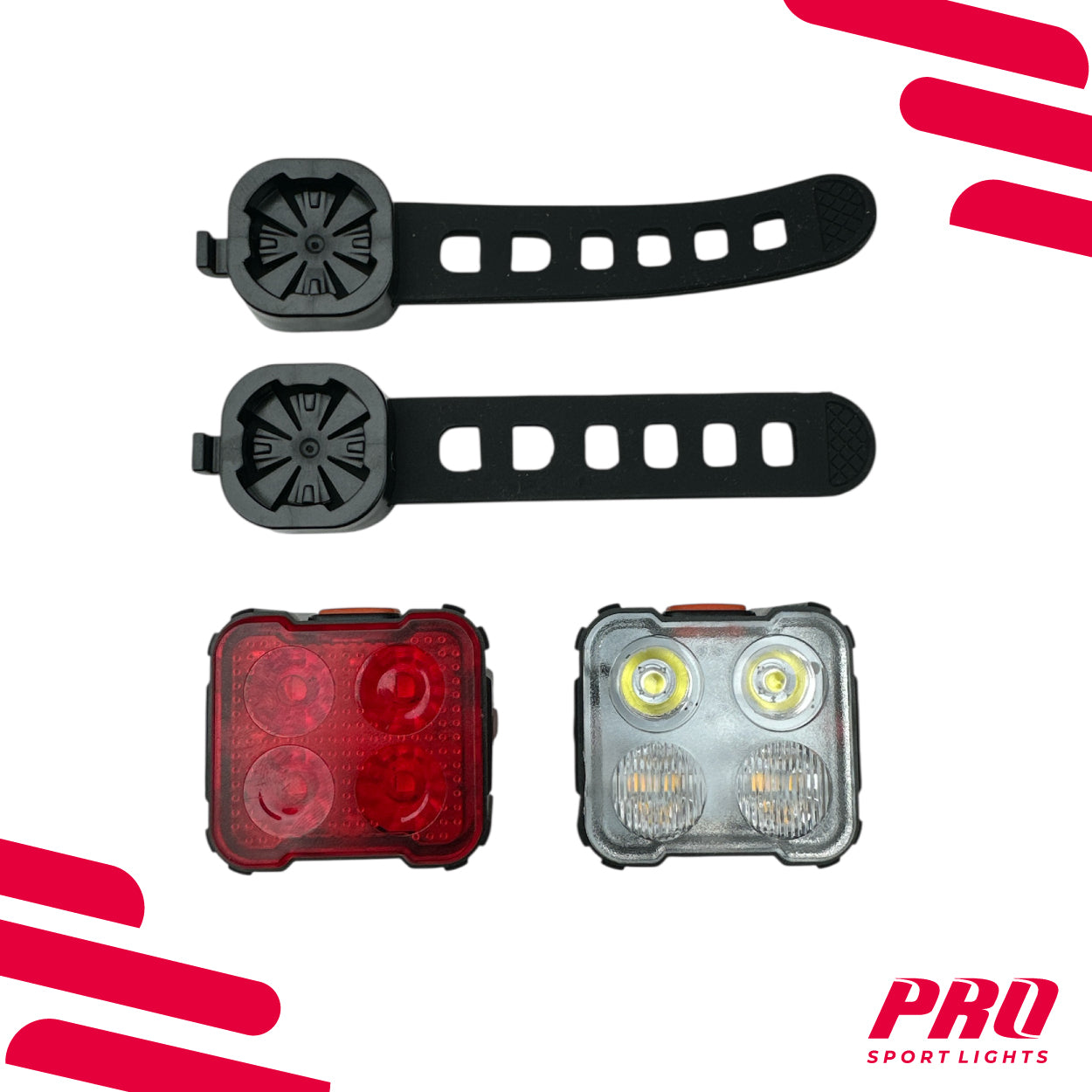 Fietsverlichting set LED 260 en 40 Lumen Voorlicht Achterlicht USB Oplaadbaar Kopen Online