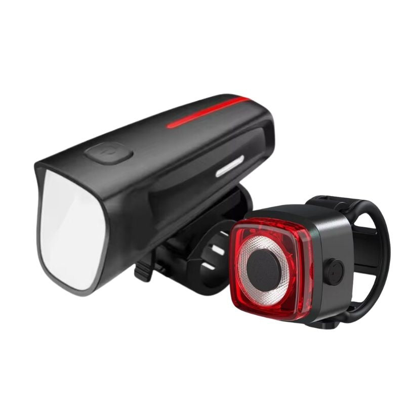 Fietsverlichtingsset 100 Lux Koplamp en Achterlicht LED USB Oplaadbaar kopen online