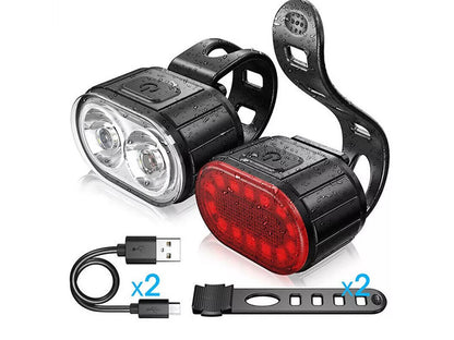 Sport LED -pyöränvalosarja – etu- ja takavalo, micro-USB