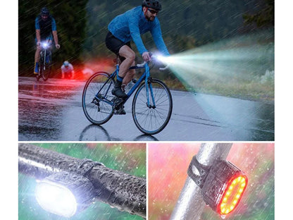 Sport LED -pyöränvalosarja – etu- ja takavalo, micro-USB