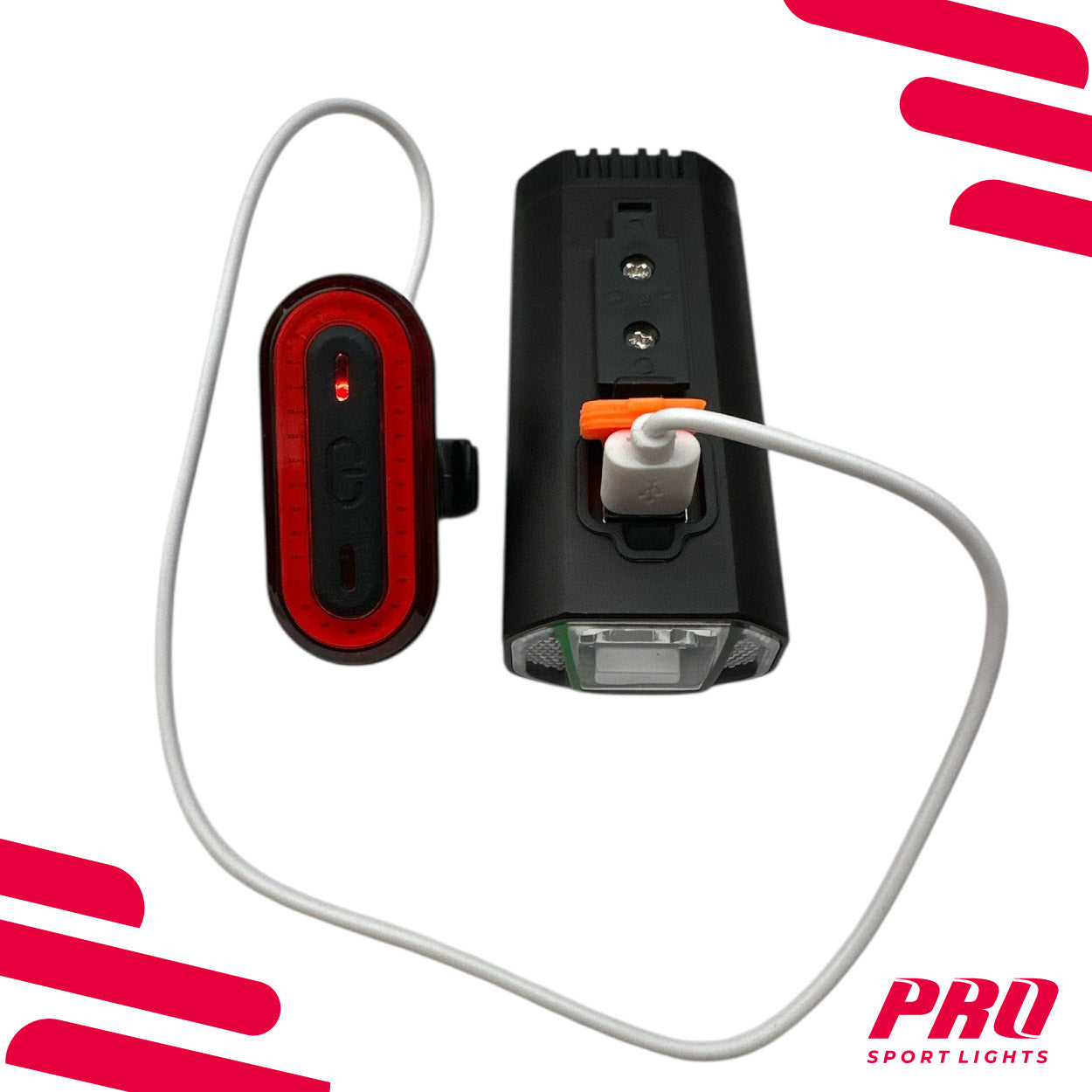 Fietsverlichtingsset Pro Sport Lights - 1200 & 100 Lumen - USB Oplaadbaar Kopen Online