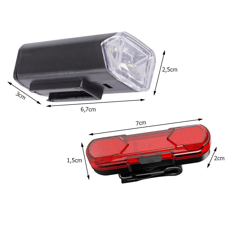 Fietsverlichtingsset Voorlicht en Achterlicht - LED Fietslampen - USB Oplaadbaar kopen online