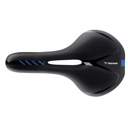 Comfort-satula USB-ladattavalla LED-takavalolla – unisex, musta/sininen