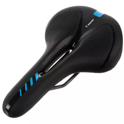 Comfort-satula USB-ladattavalla LED-takavalolla – unisex, musta/sininen
