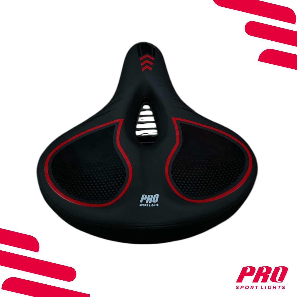 Fietszadel Dames Heren Pro Comfort Zadel RoodZwart E-Bike Stadsfiets Kopen Online
