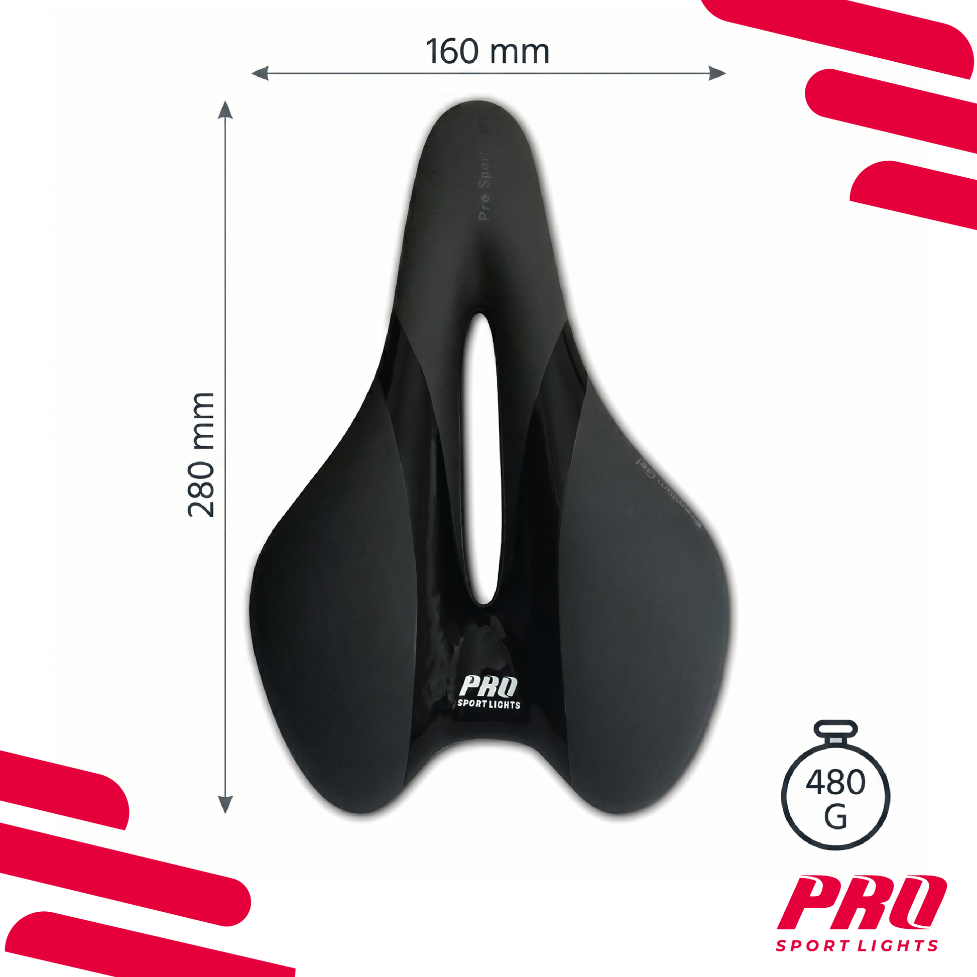 Fietszadel Royal Gel Comfort Dames Heren - Zwart - Selle Premium Unisex Kopen Online