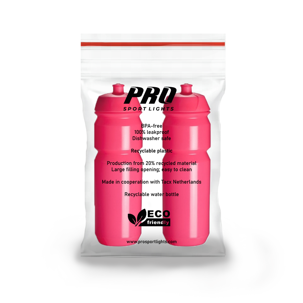 2x Bidons Pro Sport Lights - 750 ml - Flashy Pink Roze