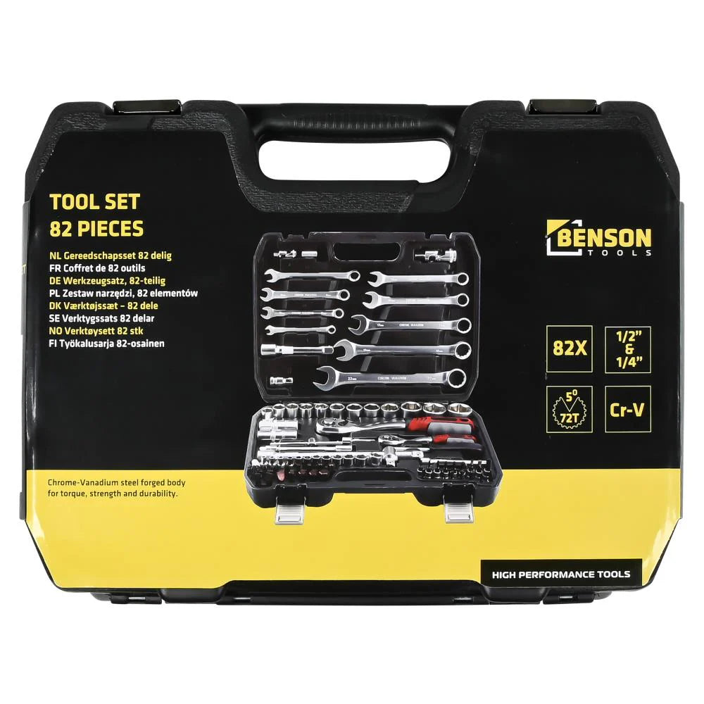 Gereedschapskoffer 82-delig Complete Gereedschapset Fiets Doppenset Kopen Online