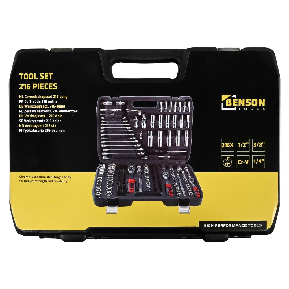 Gereedschapskoffer Doppenset 216-delig Gereedschapset Momentsleutelset Kopen Online