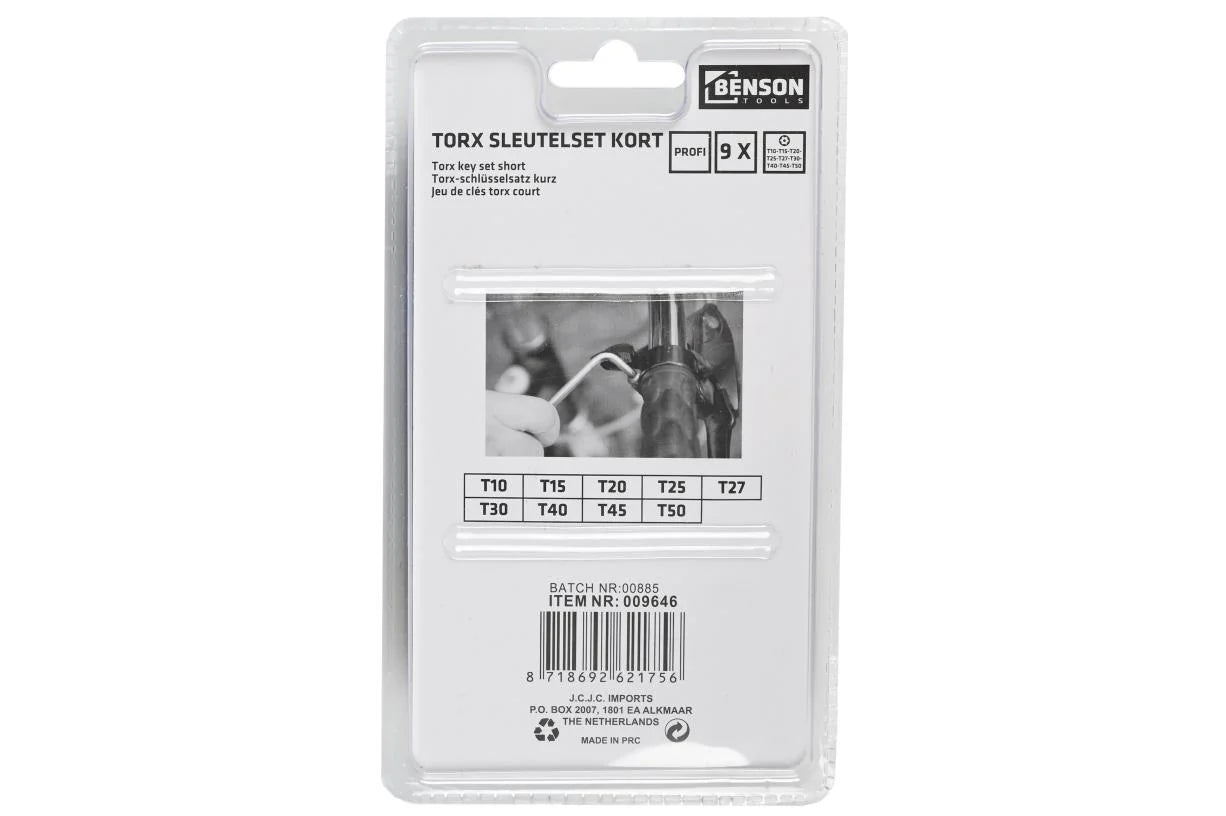 Gereedschapsset Sleutelset Kort Torx 9-Delig Kopen Online