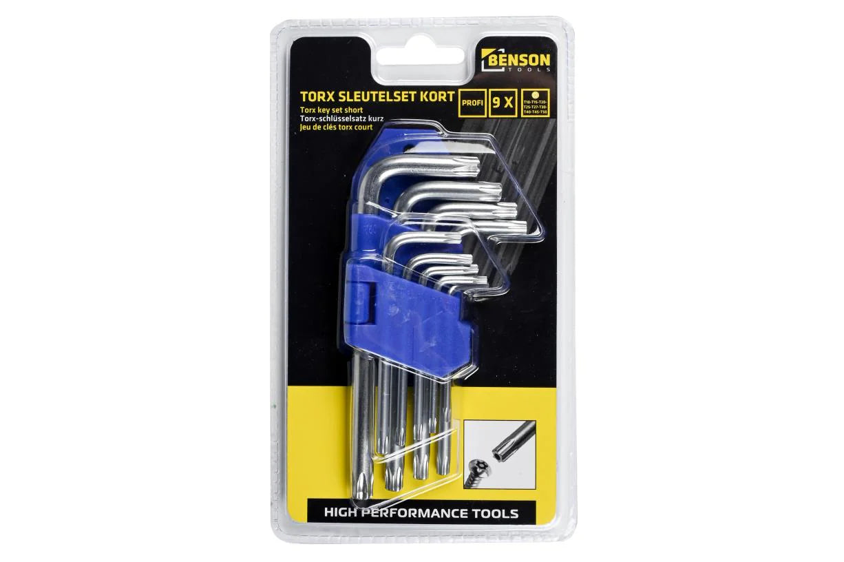 Gereedschapsset Sleutelset Kort Torx 9-Delig Kopen Online
