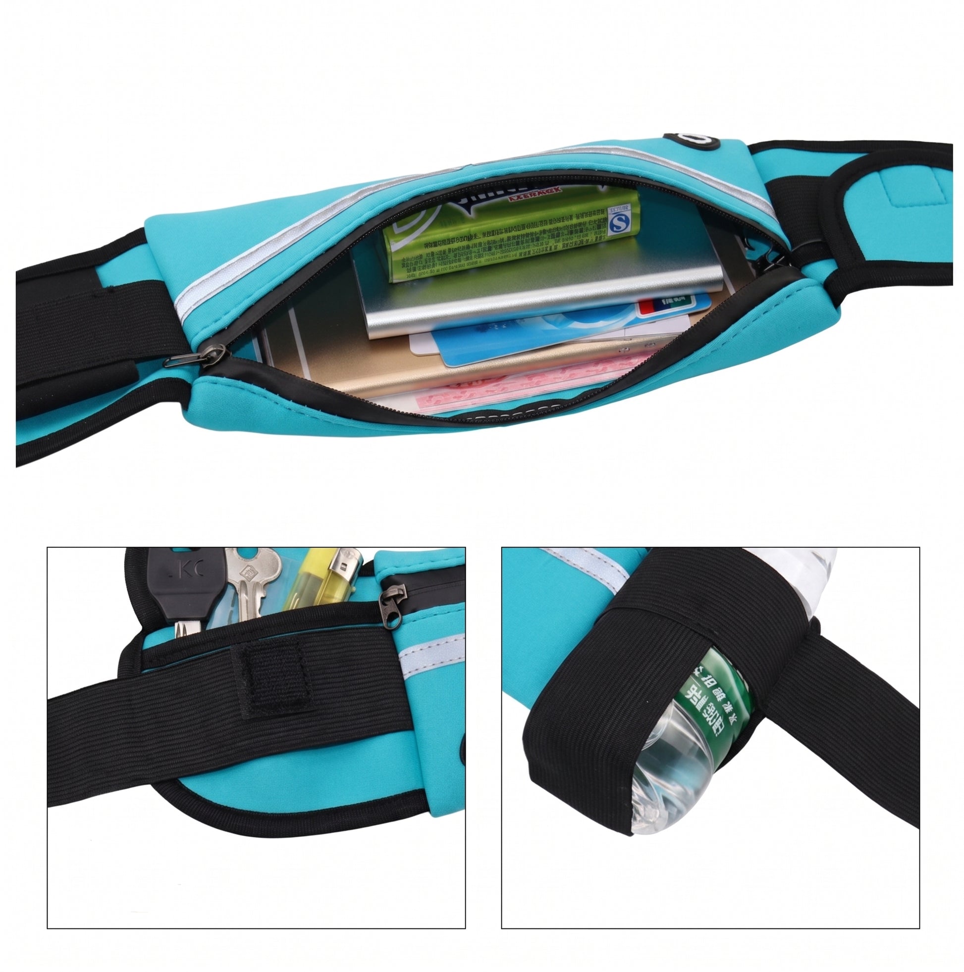 Hardloopriem Telefoon Running Belt - Heuptas Hardlopen Verstelbaar & Reflecterend - Telefoonhouder Waterdicht