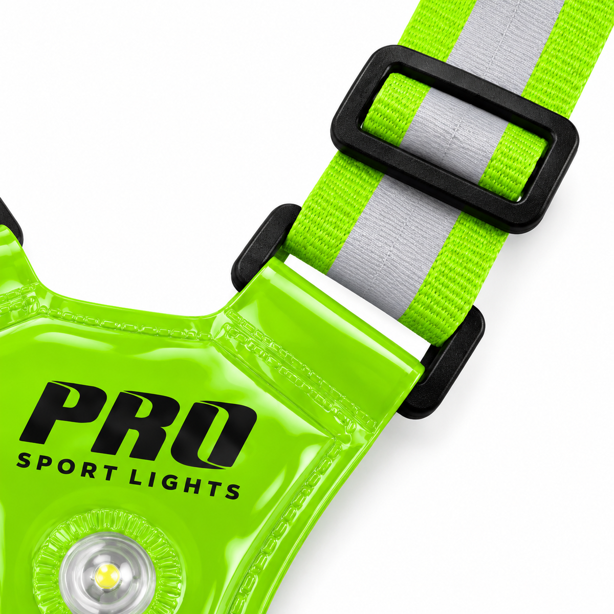 Hardloopvest Met Verlichting en Reflectoren LED Veiligheidsvest USB-C Oplaadbaar Fietsen One Size