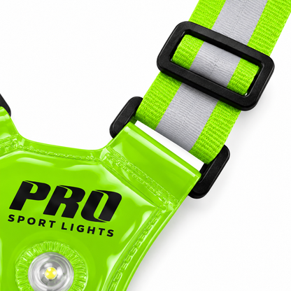 Hardloopvest Met Verlichting en Reflectoren LED Veiligheidsvest USB-C Oplaadbaar Fietsen One Size