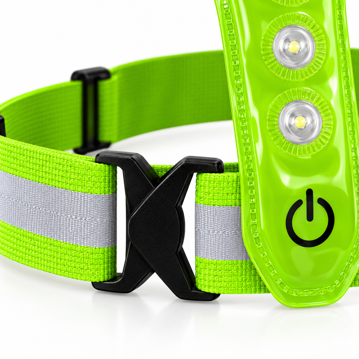 Hardloopvest Met Verlichting en Reflectoren LED Veiligheidsvest USB-C Oplaadbaar Fietsen One Size