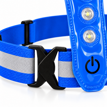 Hardloopvest Met Verlichting en Reflectoren LED Veiligheidsvest USB-C Oplaadbaar Fietsen One Size