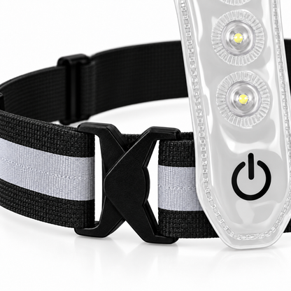Hardloopvest Met Verlichting en Reflectoren LED Veiligheidsvest USB-C Oplaadbaar Fietsen One Size