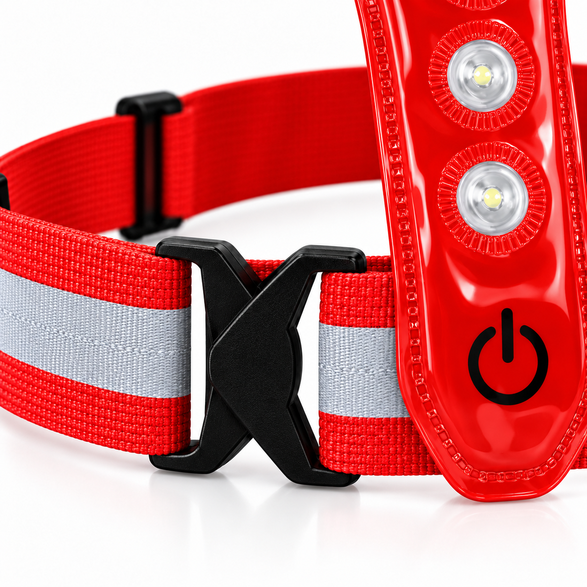 Hardloopvest Met Verlichting en Reflectoren LED Veiligheidsvest USB-C Oplaadbaar Fietsen One Size