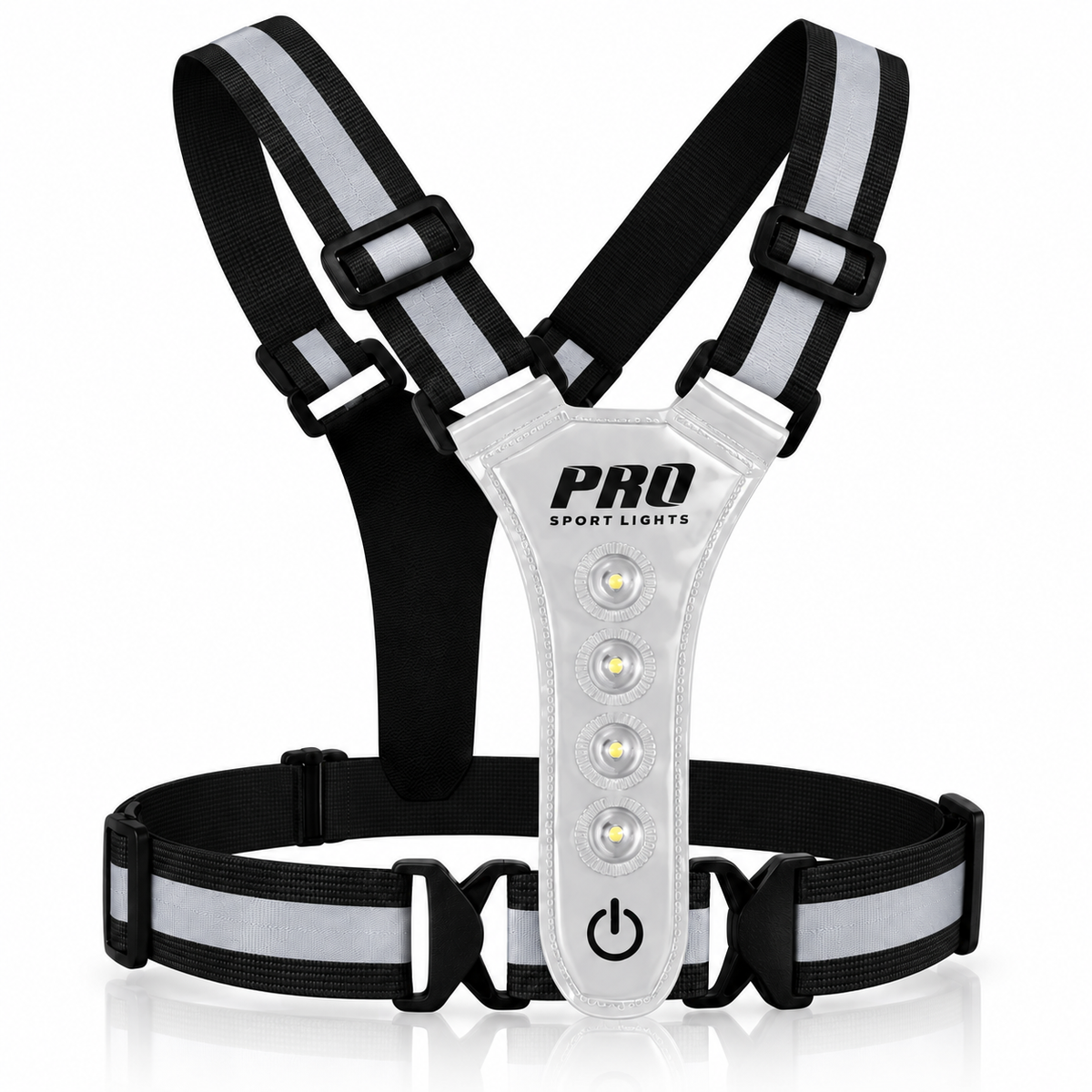 Hardloopvest Met Verlichting en Reflectoren LED Veiligheidsvest USB-C Oplaadbaar Fietsen One Size