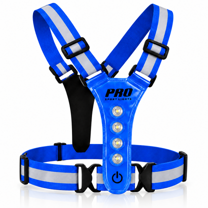 Hardloopvest Met Verlichting en Reflectoren LED Veiligheidsvest USB-C Oplaadbaar Fietsen One Size