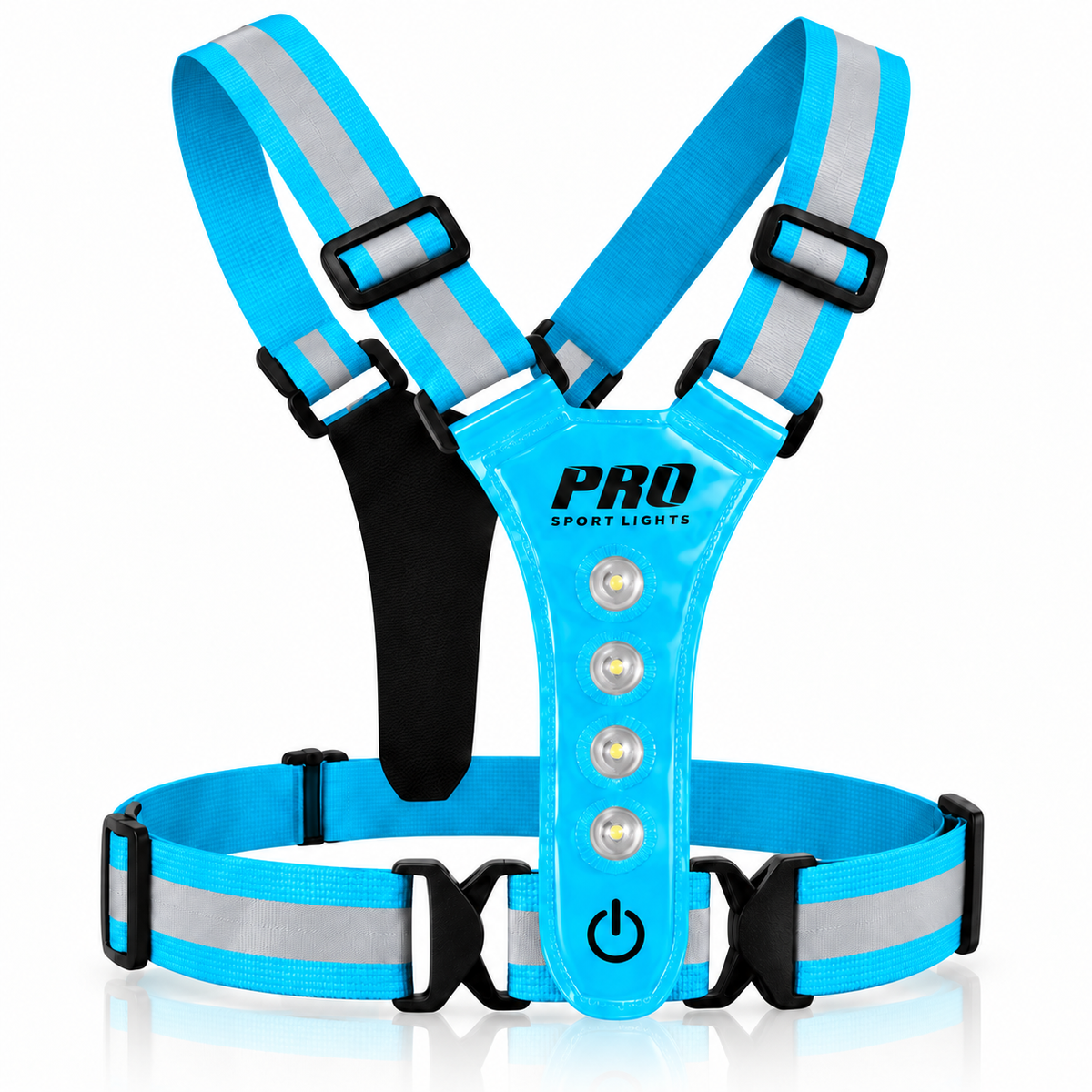 Hardloopvest Met Verlichting en Reflectoren LED Veiligheidsvest USB-C Oplaadbaar Fietsen One Size