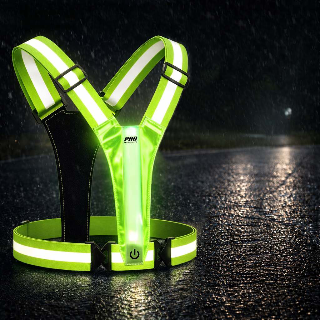 Reflekterande LED-säkerhetsväst för löpning, cykling och promenader – USB-C