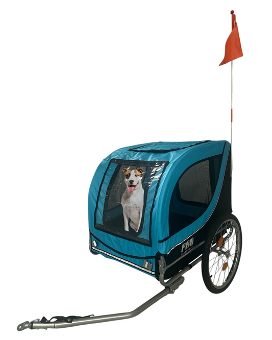 Hondenkar Fietskar Hond Met Reflectoren Waterdicht - Blauw/Zwart - Hondenkar tot 30 KG