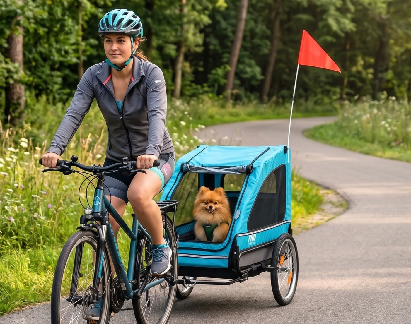 Hondenfietskar Blauw – Stevige Fietskar voor Honden met Reflectoren – Hondenkar tot 30 kg kopen online