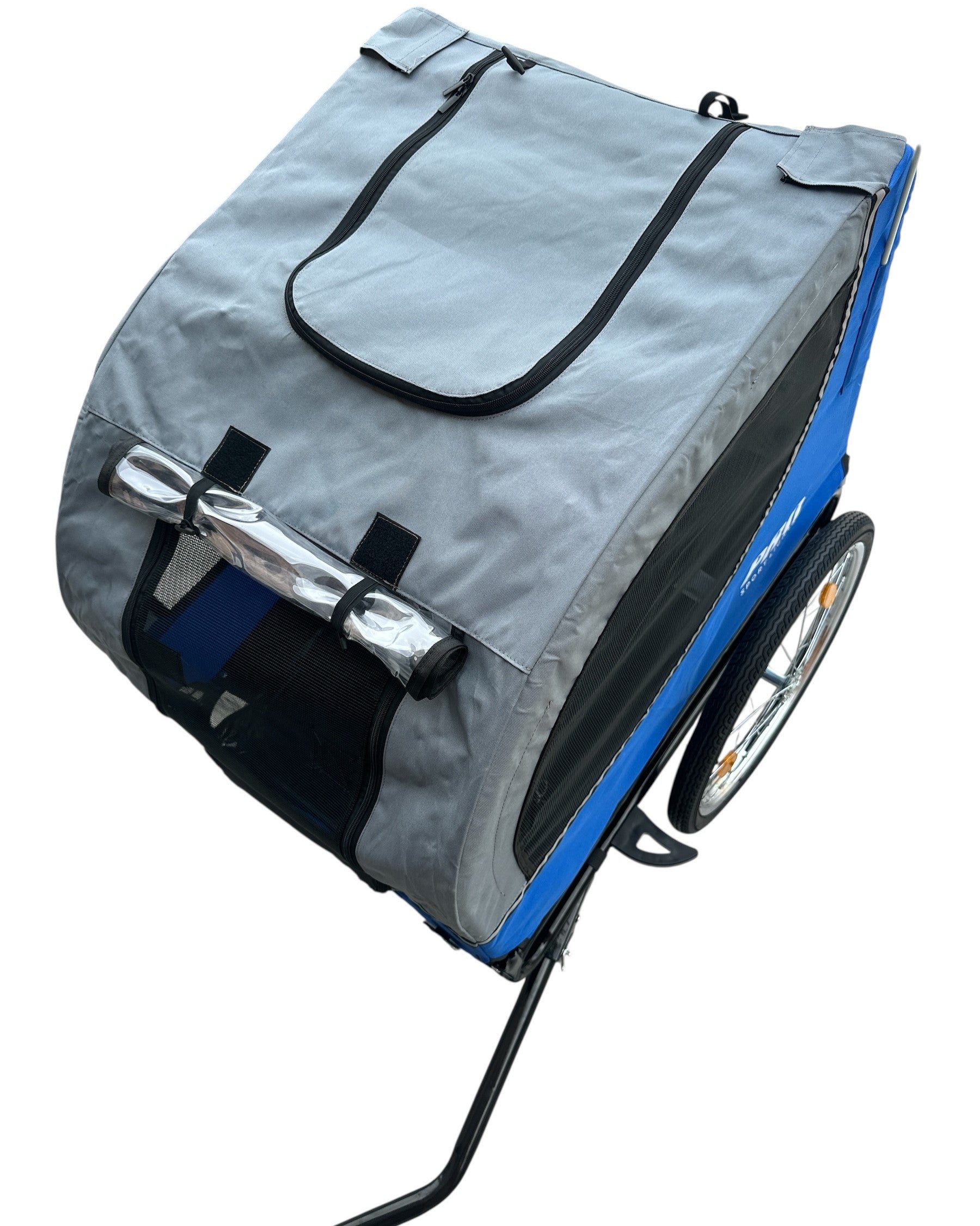 Hondenfietskar Fietskar hond - opvouwbaar - Hondenkar Deluxe Grijs - Max 30kg Kopen Online