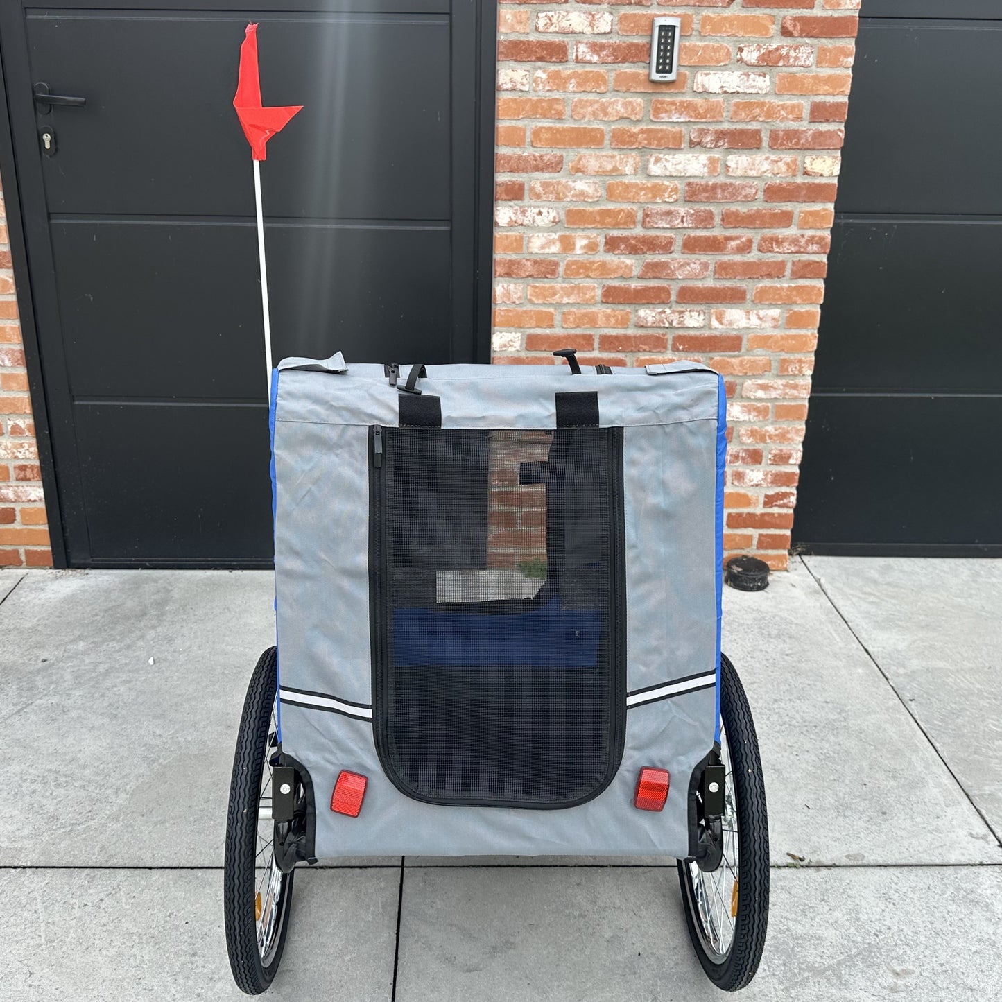 Hondenfietskar Fietskar hond - opvouwbaar - Hondenkar Deluxe Grijs - Max 30kg Kopen Online