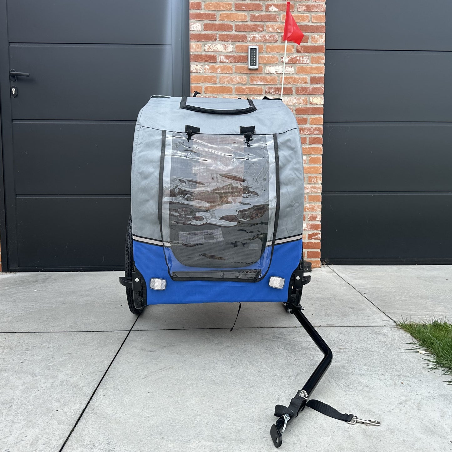 Hondenfietskar Fietskar hond - opvouwbaar - Hondenkar Deluxe Grijs - Max 30kg Kopen Online