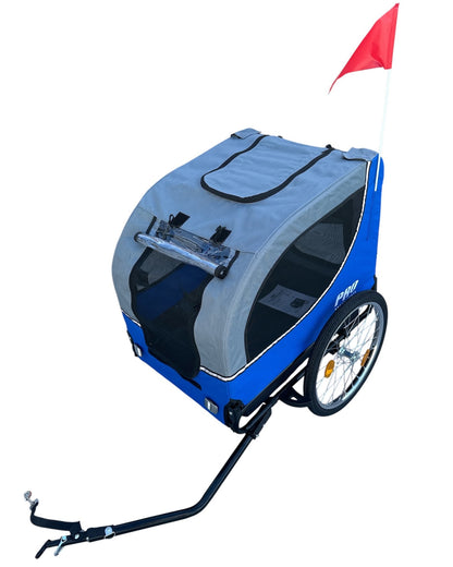 Pro Sport Lights Deluxe -koiran pyöräkärry – harmaa, enintään 30 kg