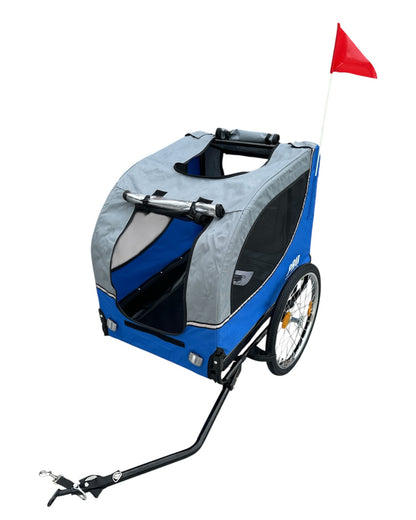 Pro Sport Lights Deluxe -koiran pyöräkärry – harmaa, enintään 30 kg