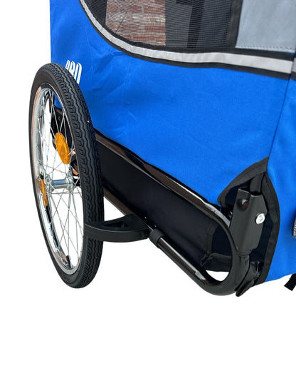 Pro Sport Lights Deluxe -koiran pyöräkärry – harmaa, enintään 30 kg