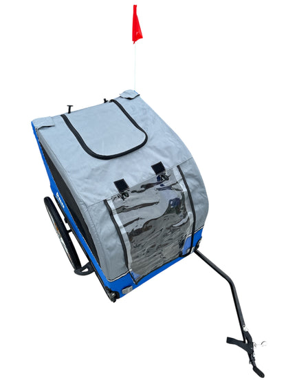Pro Sport Lights Deluxe -koiran pyöräkärry – harmaa, enintään 30 kg