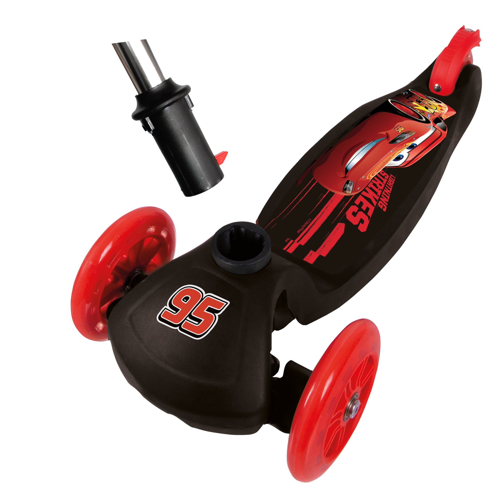 Kinderstep 3 Wielen Jongens Disney Cars Kinder Step Rood - 2-6 jaar - Inklapbaar kopen online