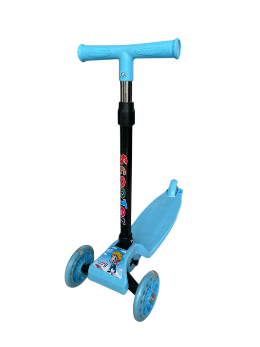 Kinderstep 3 Wielen Jongens Step - 2 Tot 6 Jaar - Verstelbaar - Blauw - LED kopen online