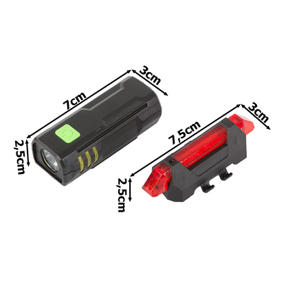 LED Fietsverlichtingsset - Voorlicht en Achterlicht - USB Oplaadbaar online kopen
