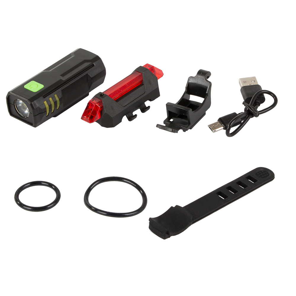 LED Fietsverlichtingsset - Voorlicht en Achterlicht - USB Oplaadbaar online kopen