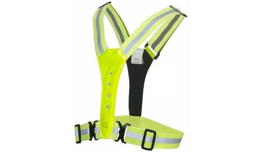 LED Reflecterende Hardloopvest -  Veiligheidsvest - One Size - Fietsvest Geel