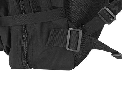 Taktinen XL-reppu – unisex, vedenpitävä, musta, 38 l