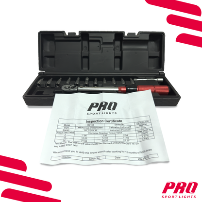 Pro Sport Lights Royal -momenttiavainsarja 2–24 Nm, 1/4″