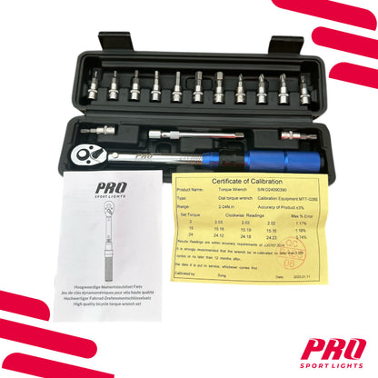 Momentsleutel Fietsgereedschap Pro Sport Lights 1/4 - Fiets 2/24Nm - Draaimomentsleutel Set kopen online