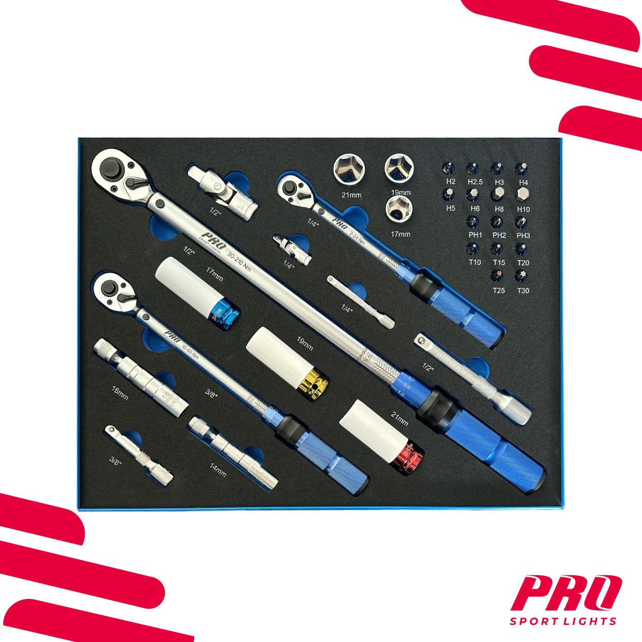 Momentsleutel Auto Fiets 33-Delige Set 2-210 Nm Gereedschapskoffer Kopen Online