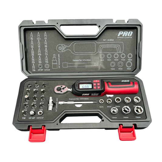 Momentsleutel Fiets 26-delig Set Digitaal 1,5-30 Nm 1/4" Momentsleutelset Digital kopen online