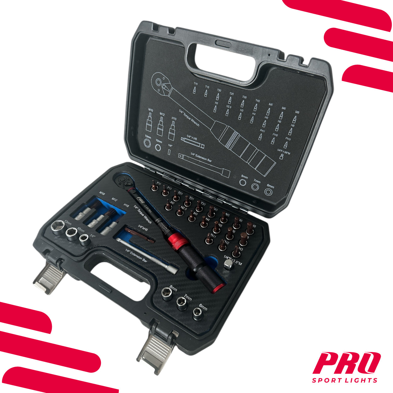 Momentsleutel Fiets 32-delig Set 2-24 Nm Fietsgereedschapset 1/4" Momentsleutel Kopen Online