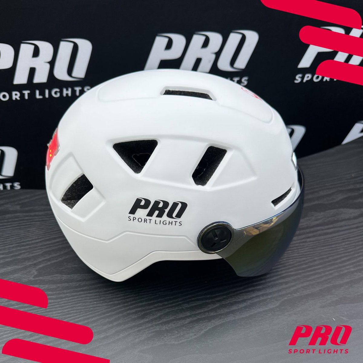 Fietshelm met Visier & Oorwarmers Speed Pedelec Wit Pro Sport Lights - NTA8776 Kopen Online