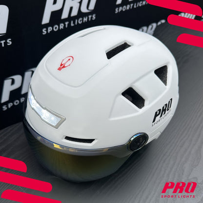 Fietshelm met Visier & Oorwarmers Speed Pedelec Wit Pro Sport Lights - NTA8776 Kopen Online