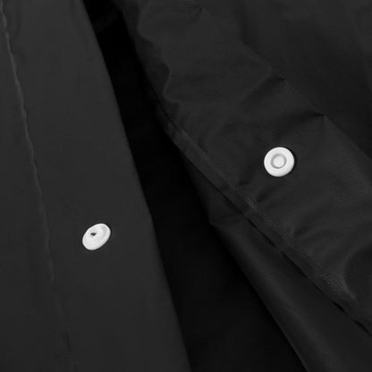 Vedenpitävä sadeponcho hupulla – unisex, musta