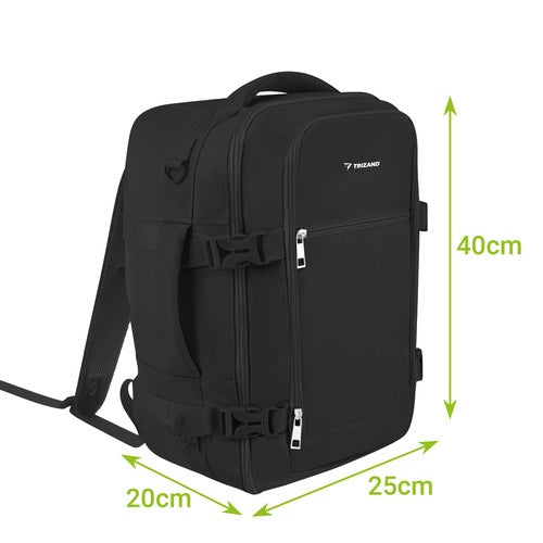 Backpack 20 Litre Travel Bag Shoulder Bag Black Unisex Outdoor Backpack